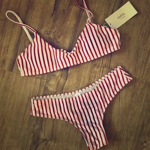 Red & White Bikini